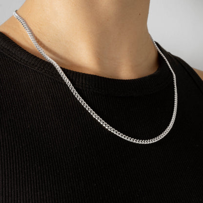 925 Sterling Silver 3mm Cuban Chain
