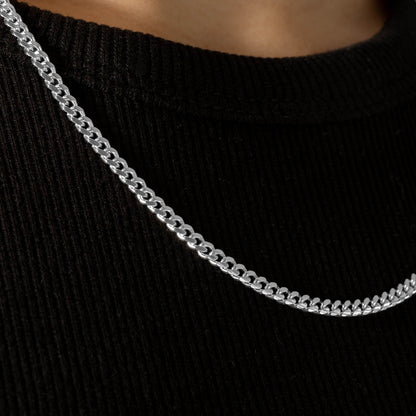 925 Sterling Silver 3mm Cuban Chain