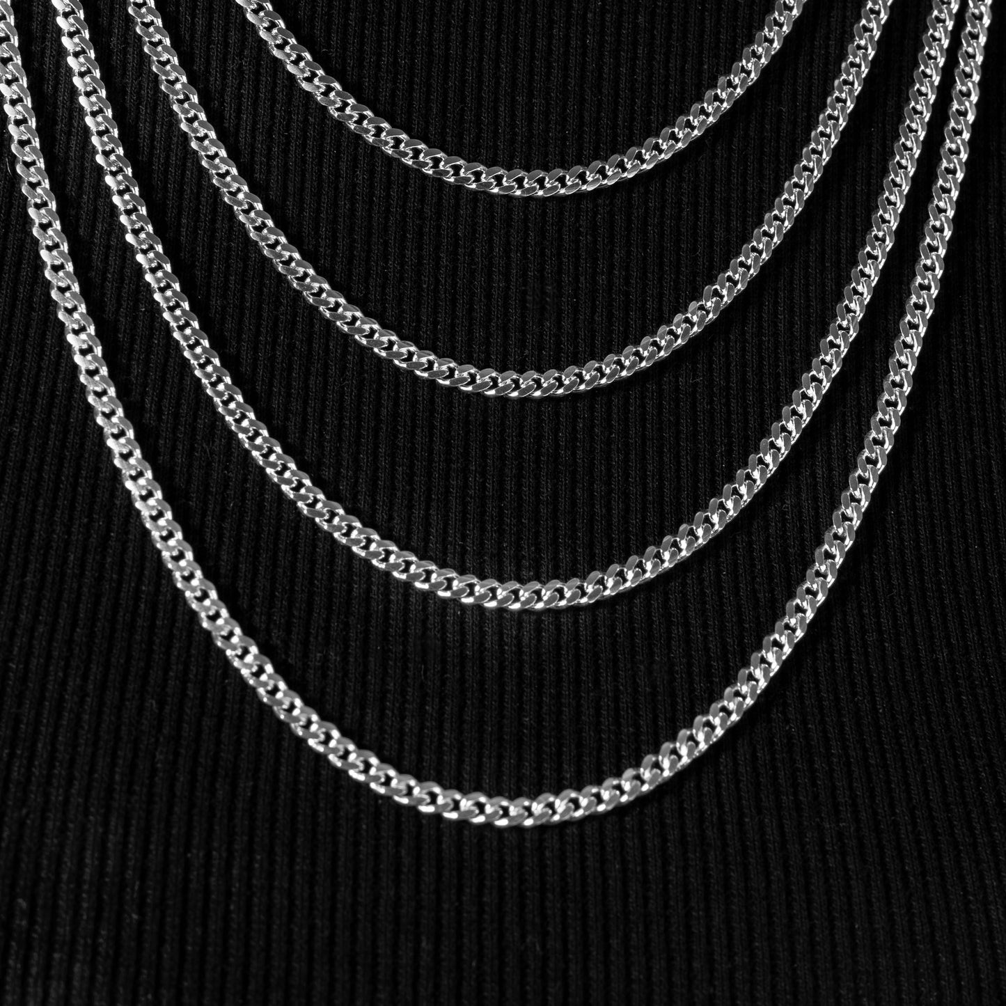 925 Sterling Silver 3mm Cuban Chain