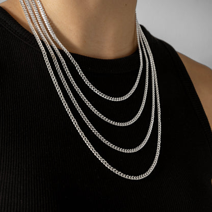 925 Sterling Silver 3mm Cuban Chain