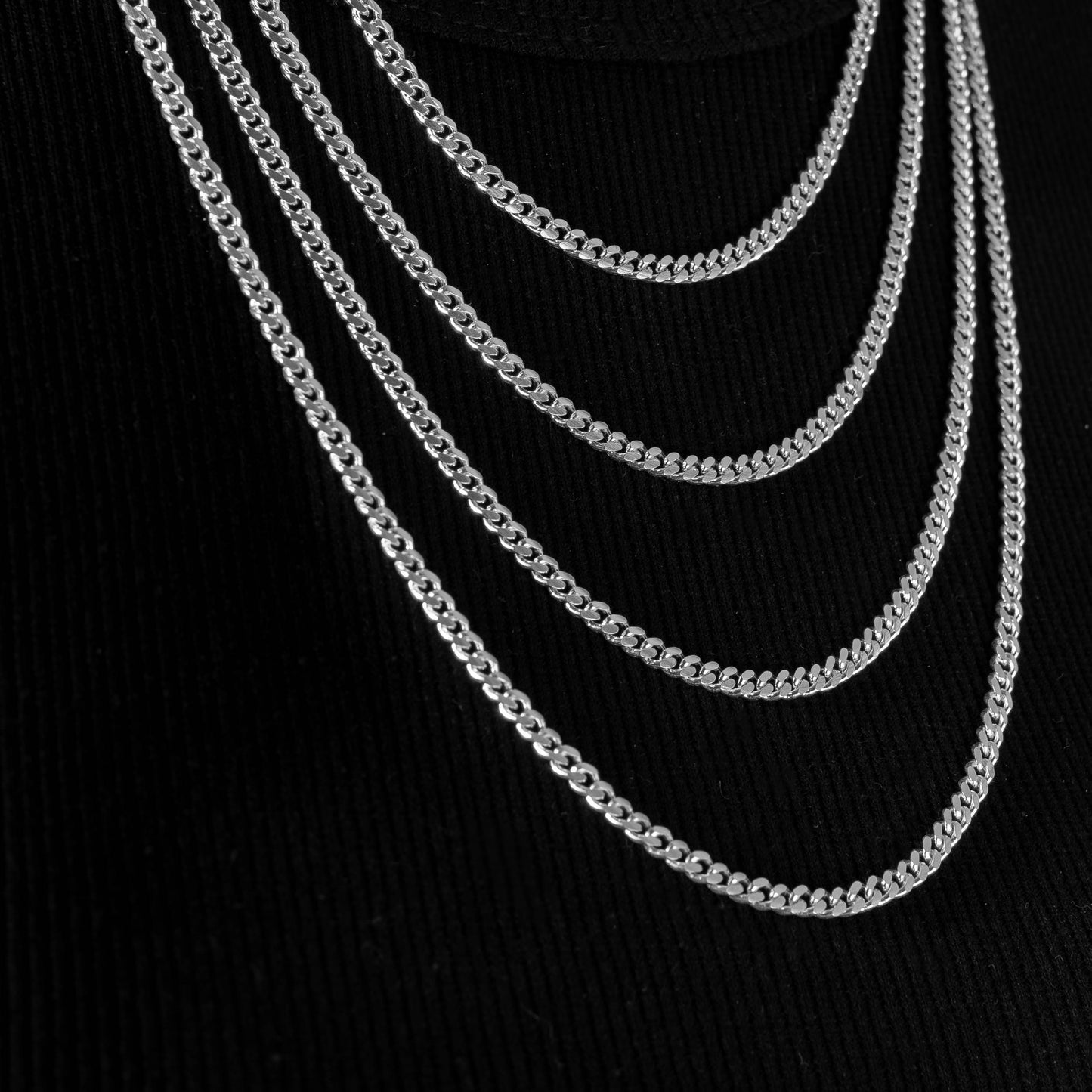 925 Sterling Silver 3mm Cuban Chain