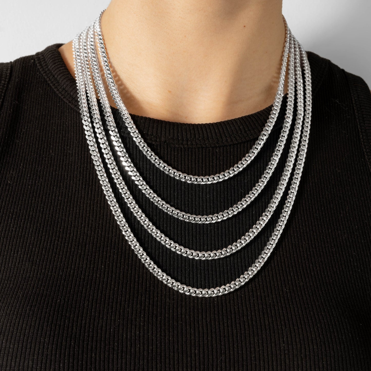 925 Sterling Silber 5mm Cuban Kette