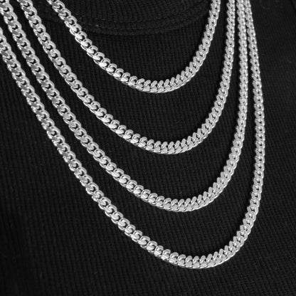 925 Sterling Silber 5mm Cuban Kette