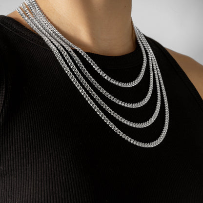 925 Sterling Silber 5mm Cuban Kette