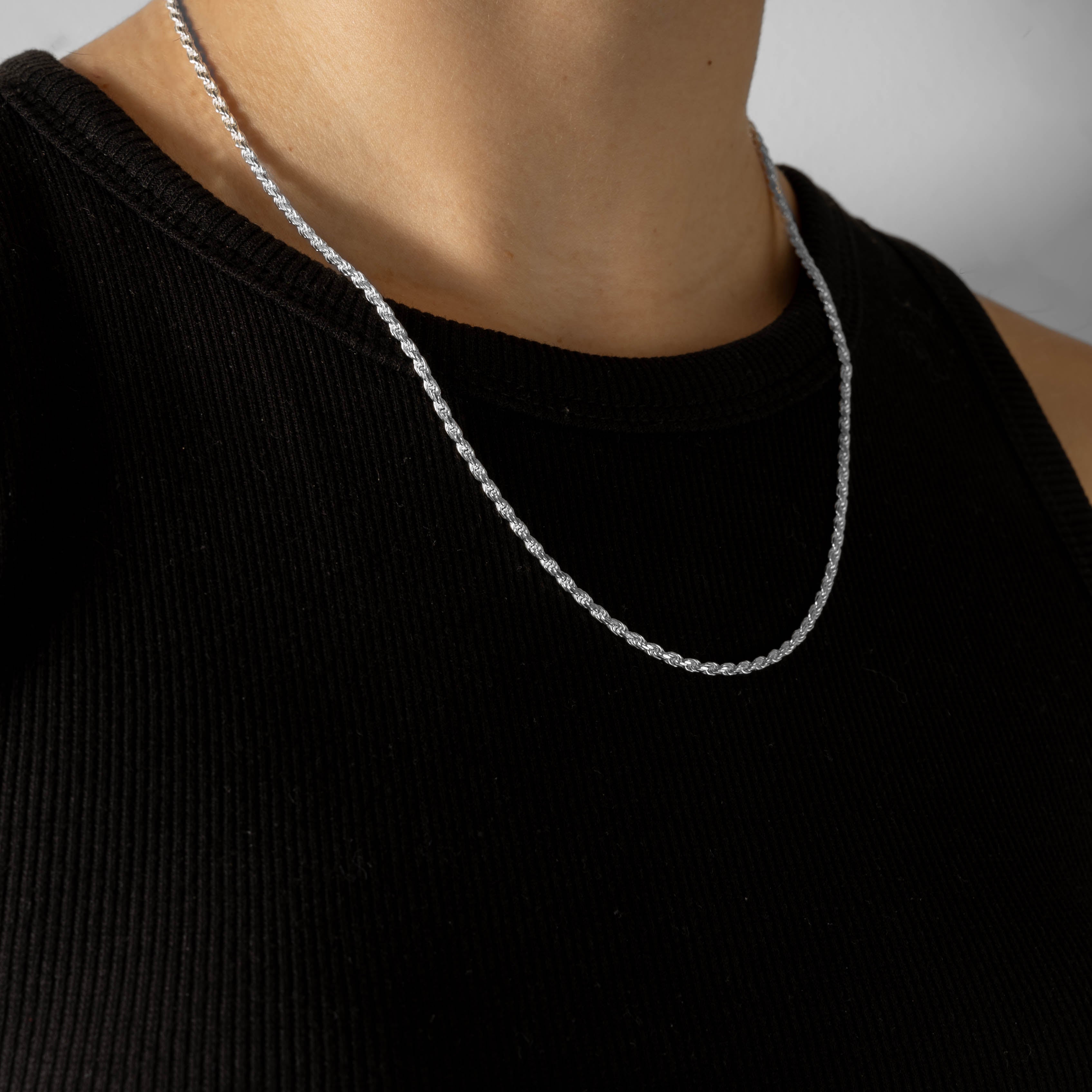 925 Sterling Silver 2.2mm Rope Chain