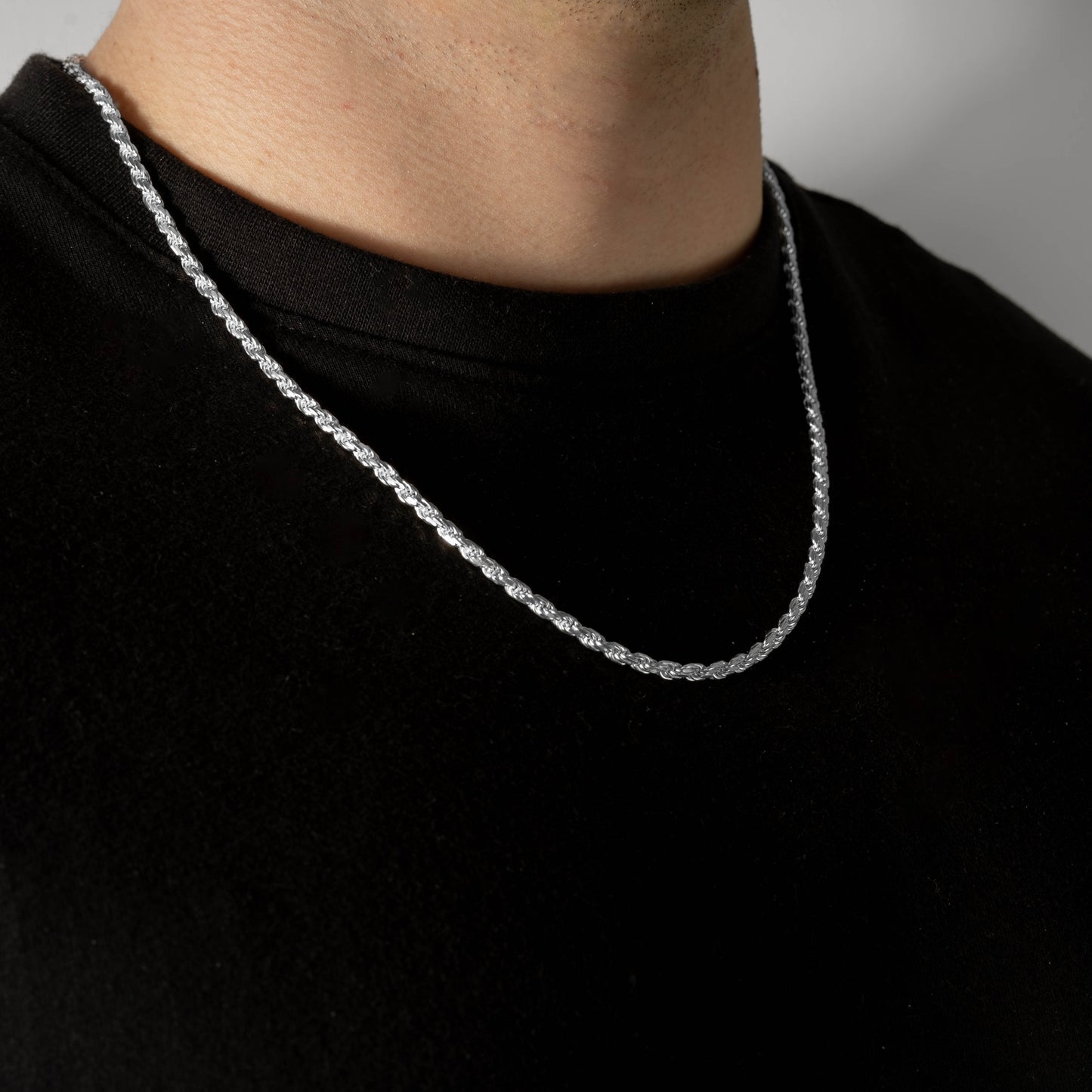 925 Sterling Silber 3.1mm Rope Kette