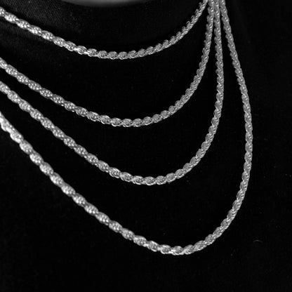 925 Sterling Silber 3.1mm Rope Kette