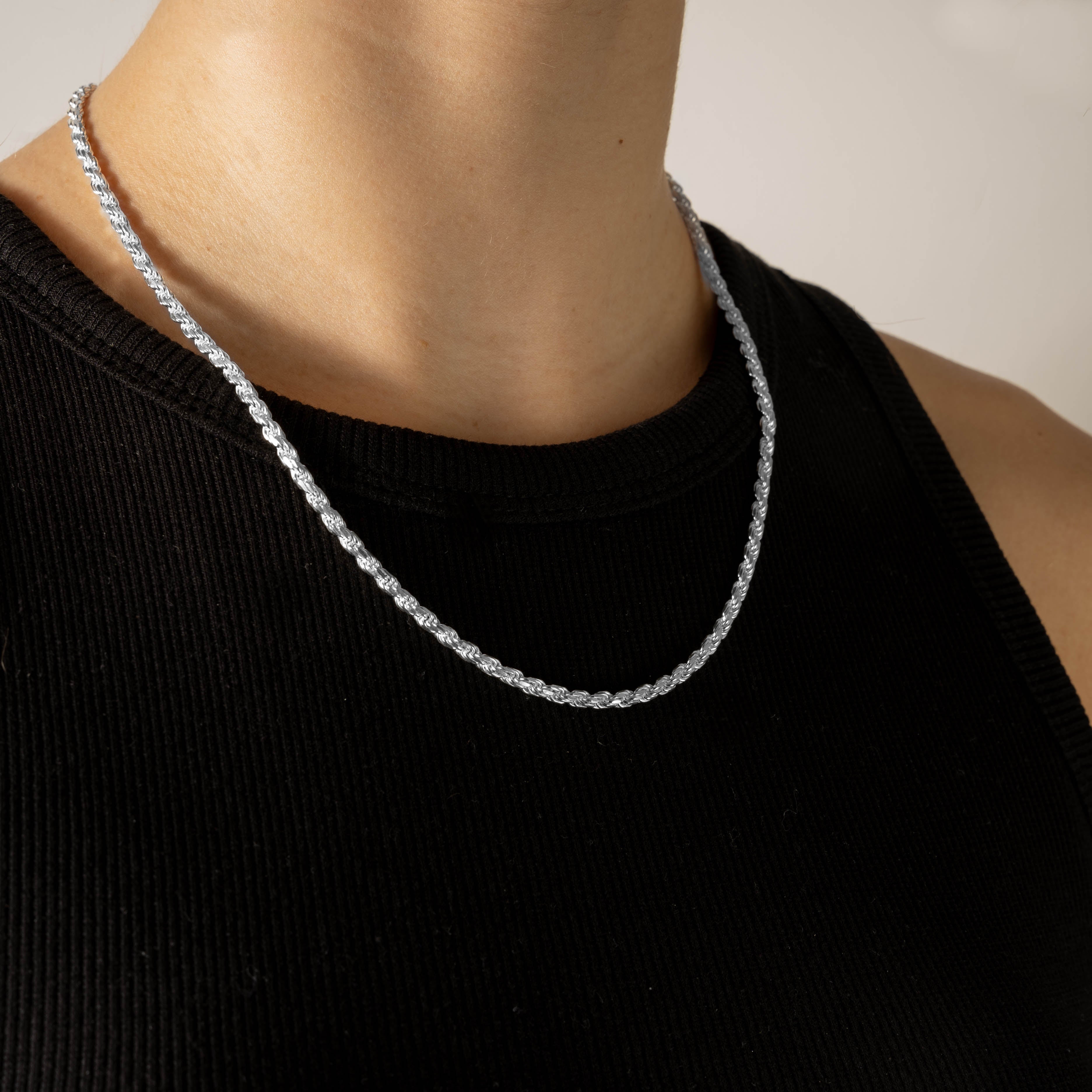 925 Sterling Silver 3.1mm Rope Chain