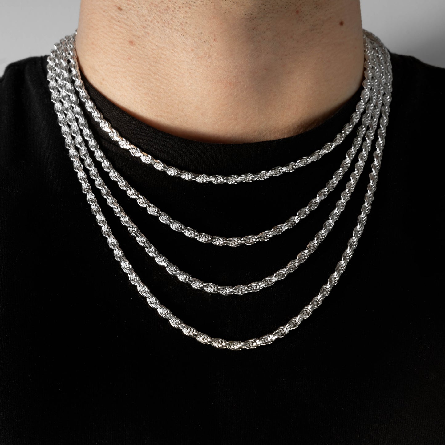 925 Sterling Silver 4.2mm Rope Chain