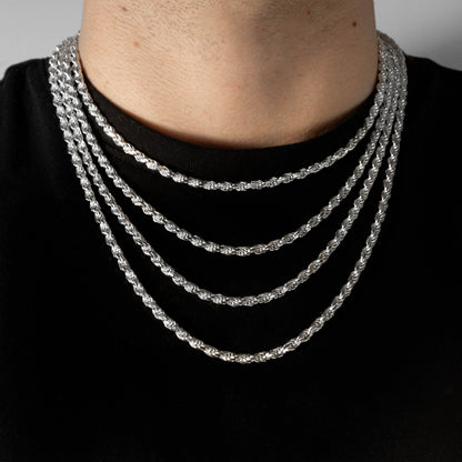 925 Sterling Silver 4.2mm Rope Chain
