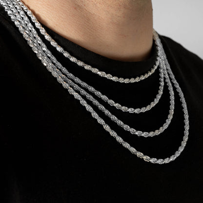 925 Sterling Silver 4.2mm Rope Chain