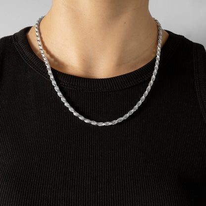 925 Sterling Silver 4.2mm Rope Chain