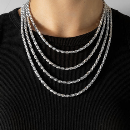 925 Sterling Silver 4.2mm Rope Chain