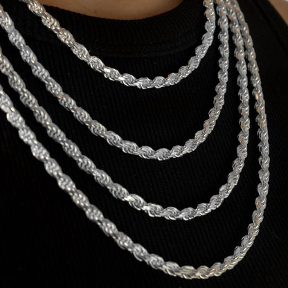 925 Sterling Silver 4.2mm Rope Chain