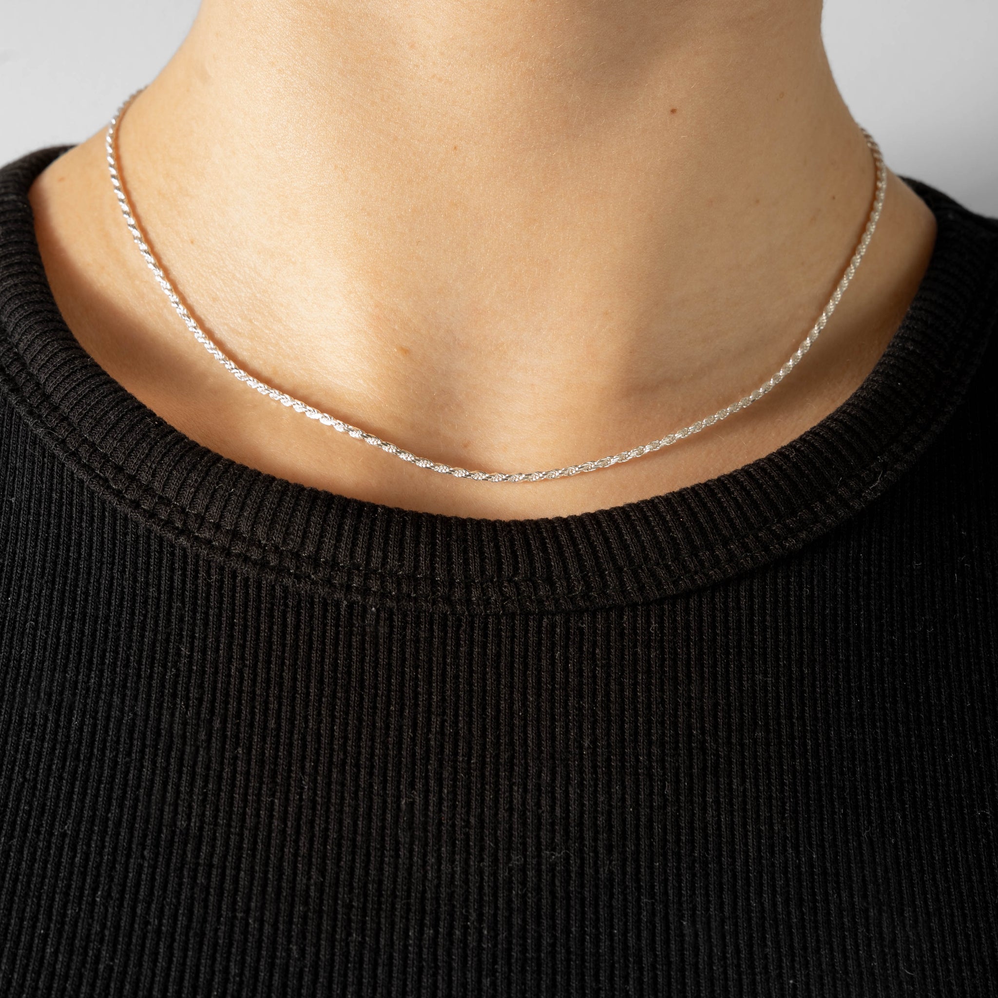 925 Sterling Silver 1.6mm Rope Chain