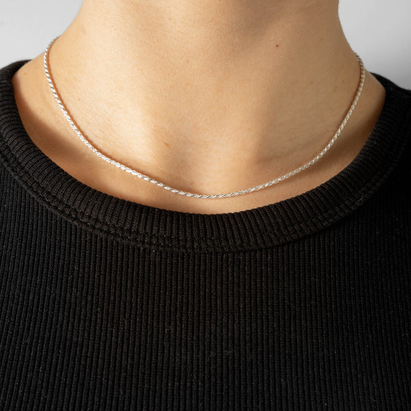 925 Sterling Silver 1.6mm Rope Chain