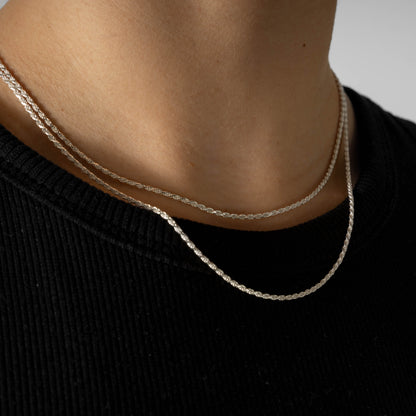 925 Sterling Silber 1.6mm Rope Kette