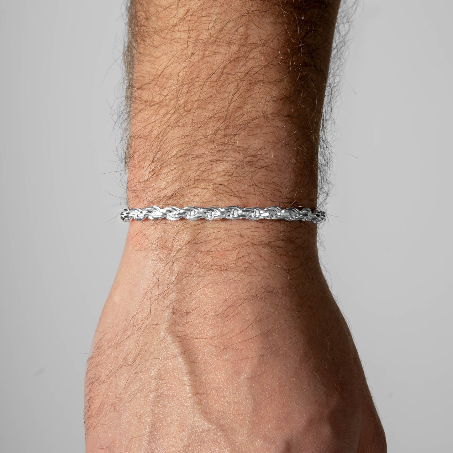 925 Sterling Silver 4.2mm Rope Bracelet