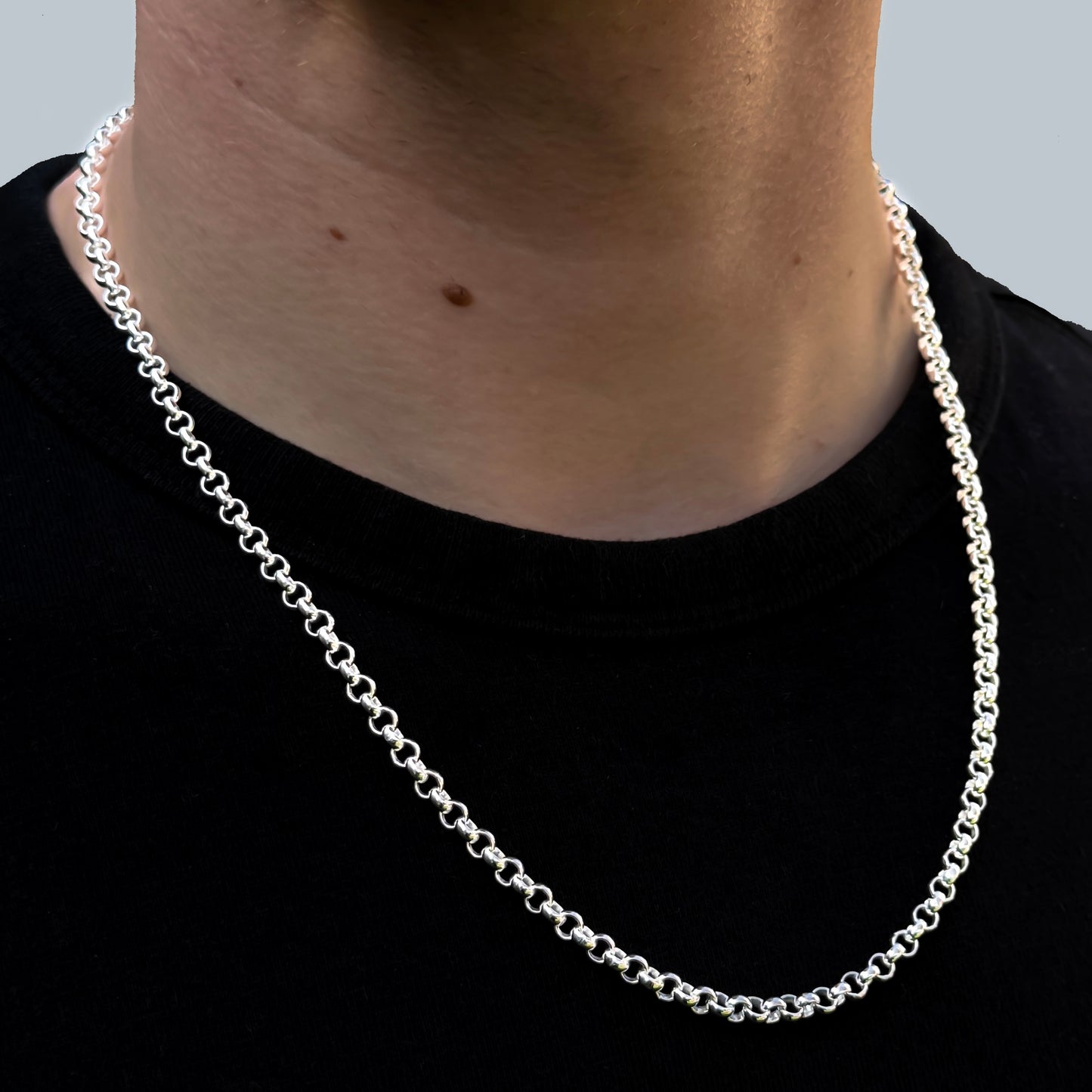 925 Sterling Silver 4.4mm Belcher Chain