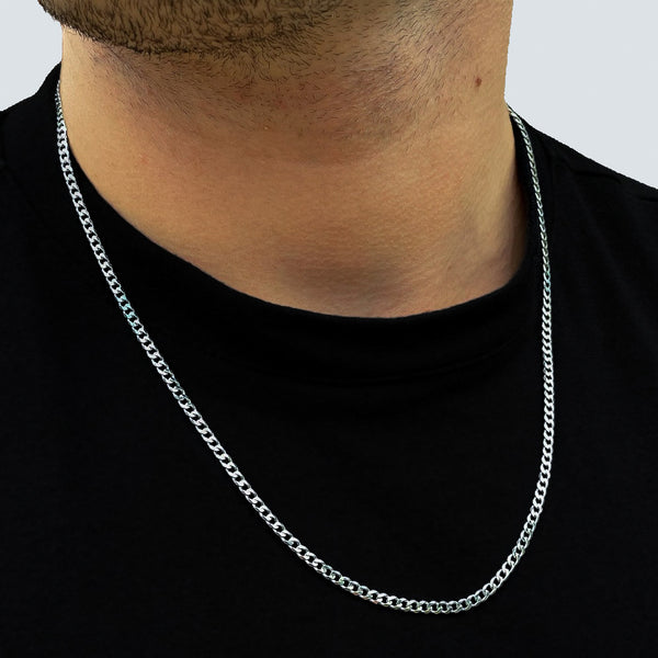 925 Sterling Silver 3mm Curb Chain