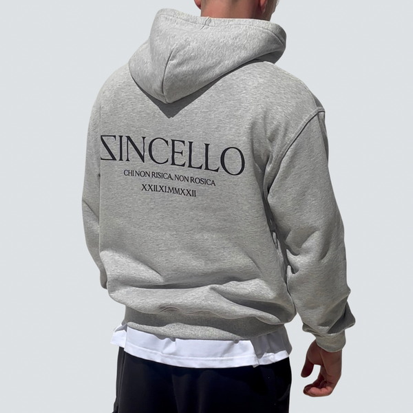 Zincello Foundry Heavyweight Hoodie - Grey with Black Print