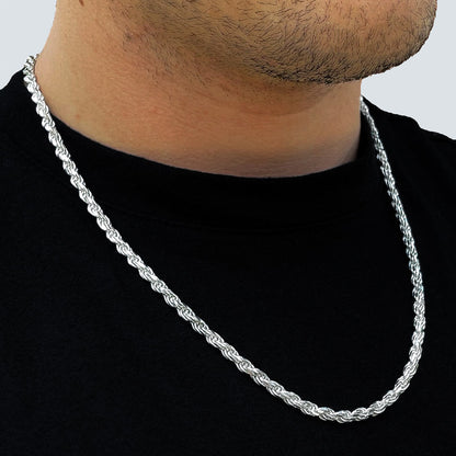 925 Sterling Silver 4.2mm Rope Chain