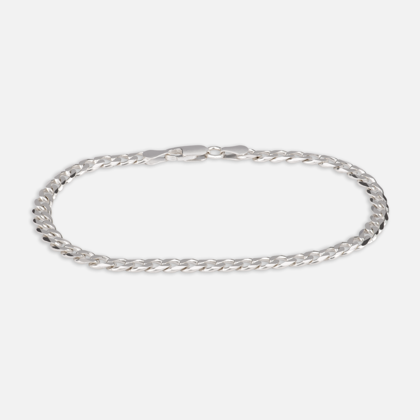 925 Sterling Silber 4.2mm Curb Armband