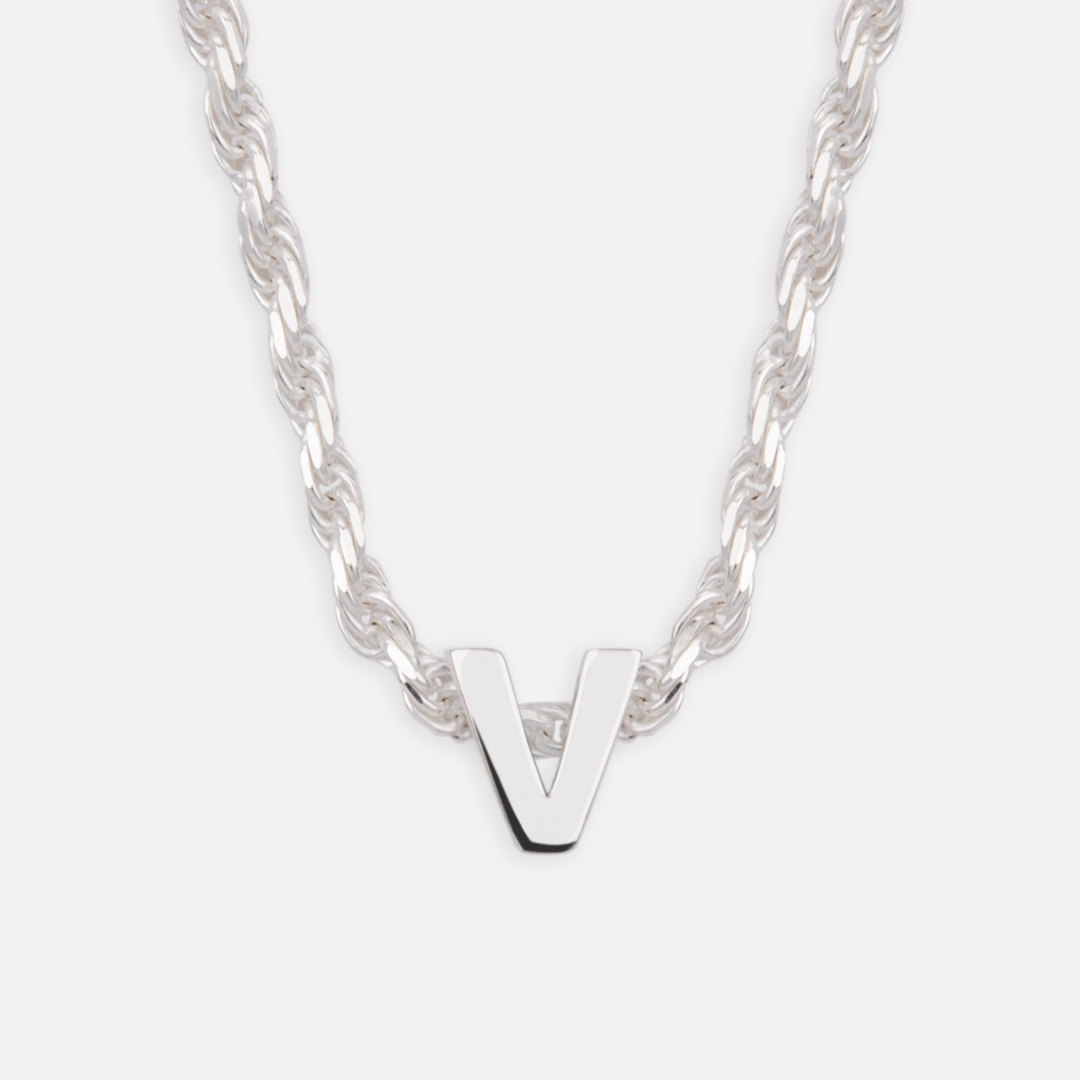 925 Sterling Silber Anfangsbuchstaben Anhänger