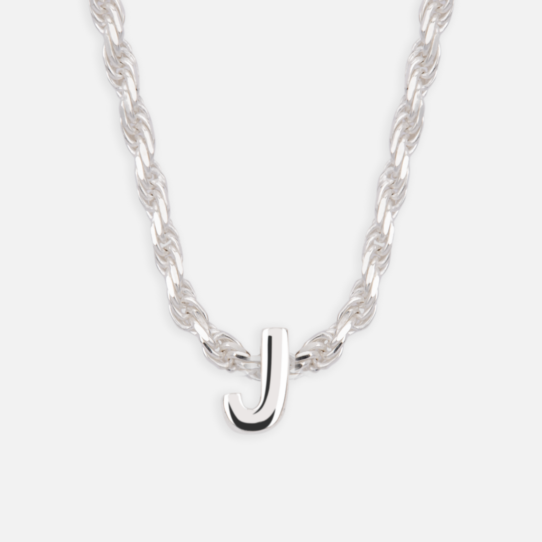 925 Sterling Silver Initial Letter Pendants