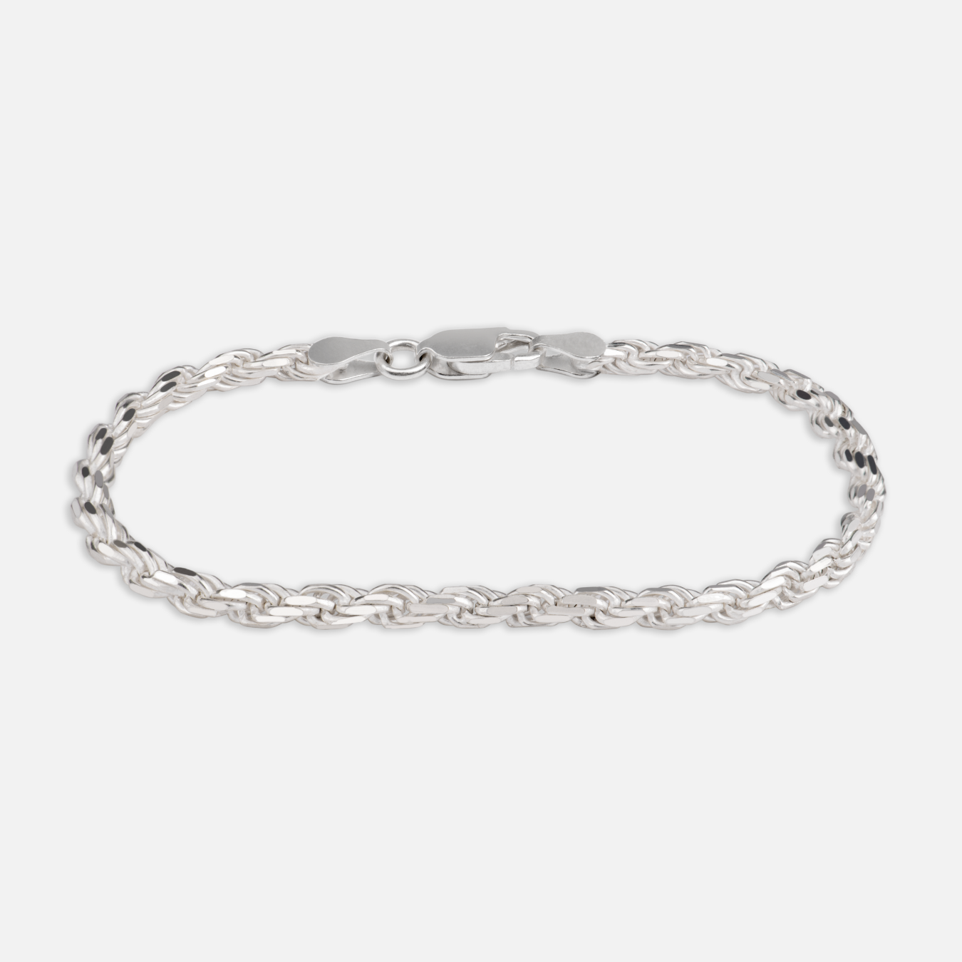 Sterling silver hot sale rope bracelet