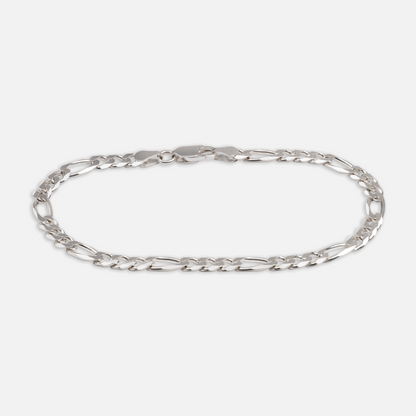 925 Sterling Silber 4.2mm Figaro Armband