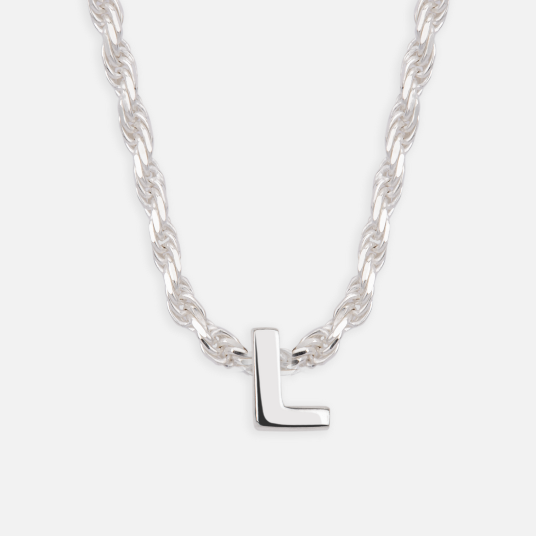 925 Sterling Silver Initial Letter Pendants