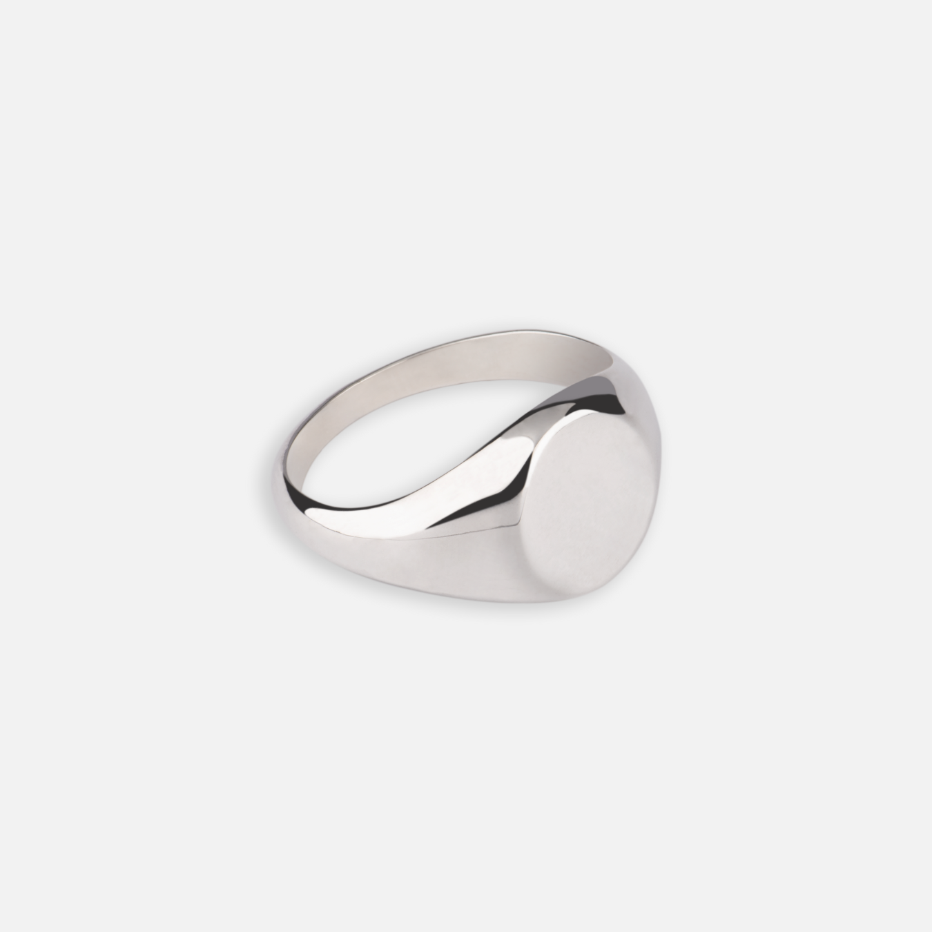 925 Sterling Silver Round Signet Ring