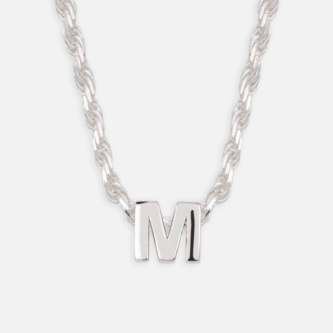 925 Sterling Silver Initial Letter Pendants