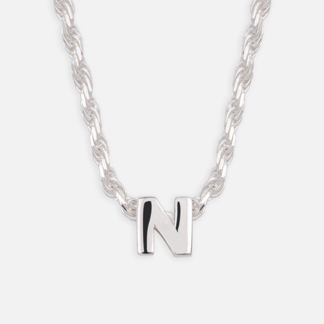 925 Sterling Silver Initial Letter Pendants