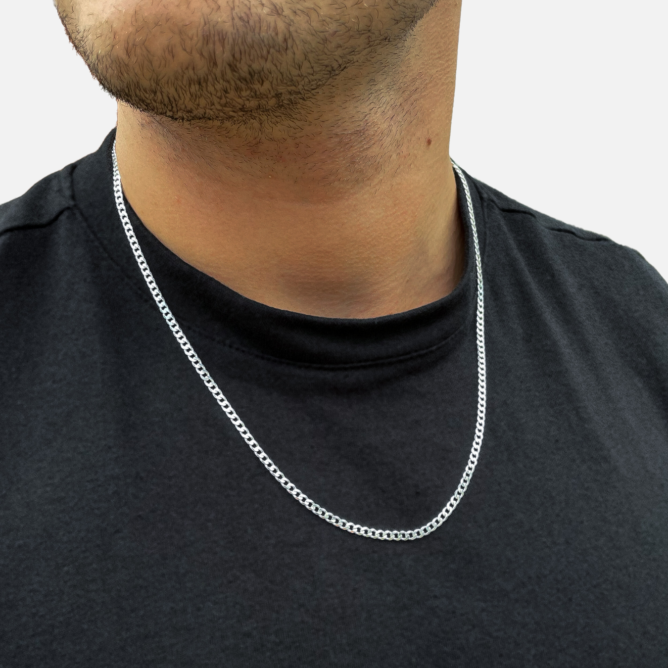 925 Sterling Silver 3mm Curb Chain