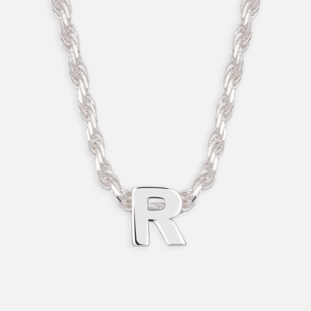 925 Sterling Silber Anfangsbuchstaben Anhänger