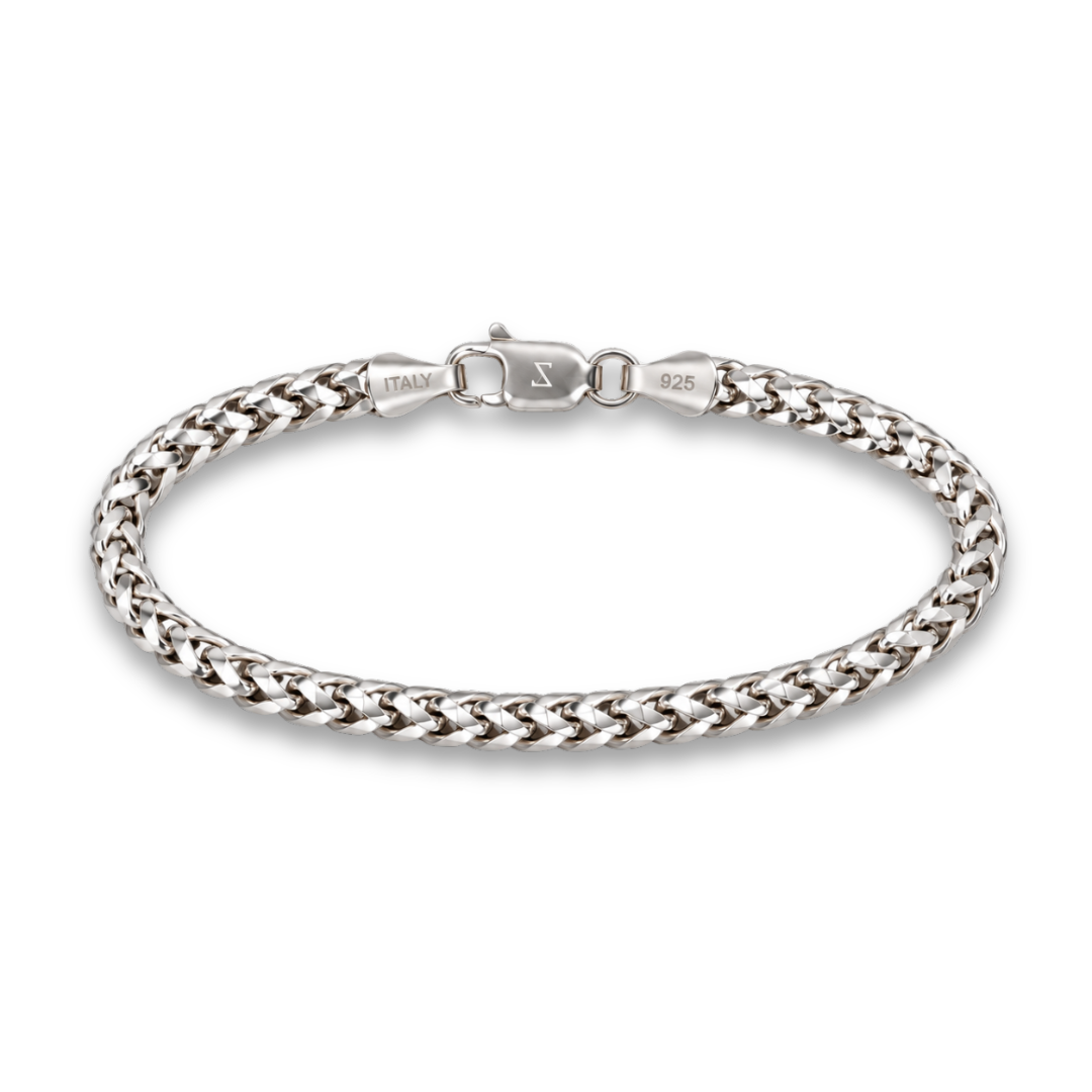 925 Sterling Silver 3.5mm Franco Bracelet