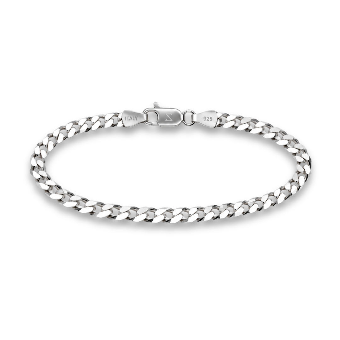 925 Sterling Silver 4.2mm Curb Bracelet