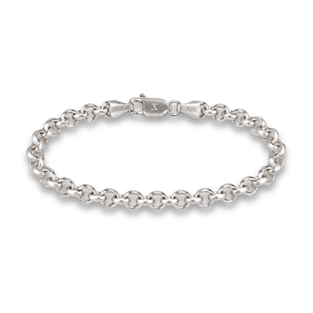 925 Sterling Silver 4.4mm Belcher Bracelet