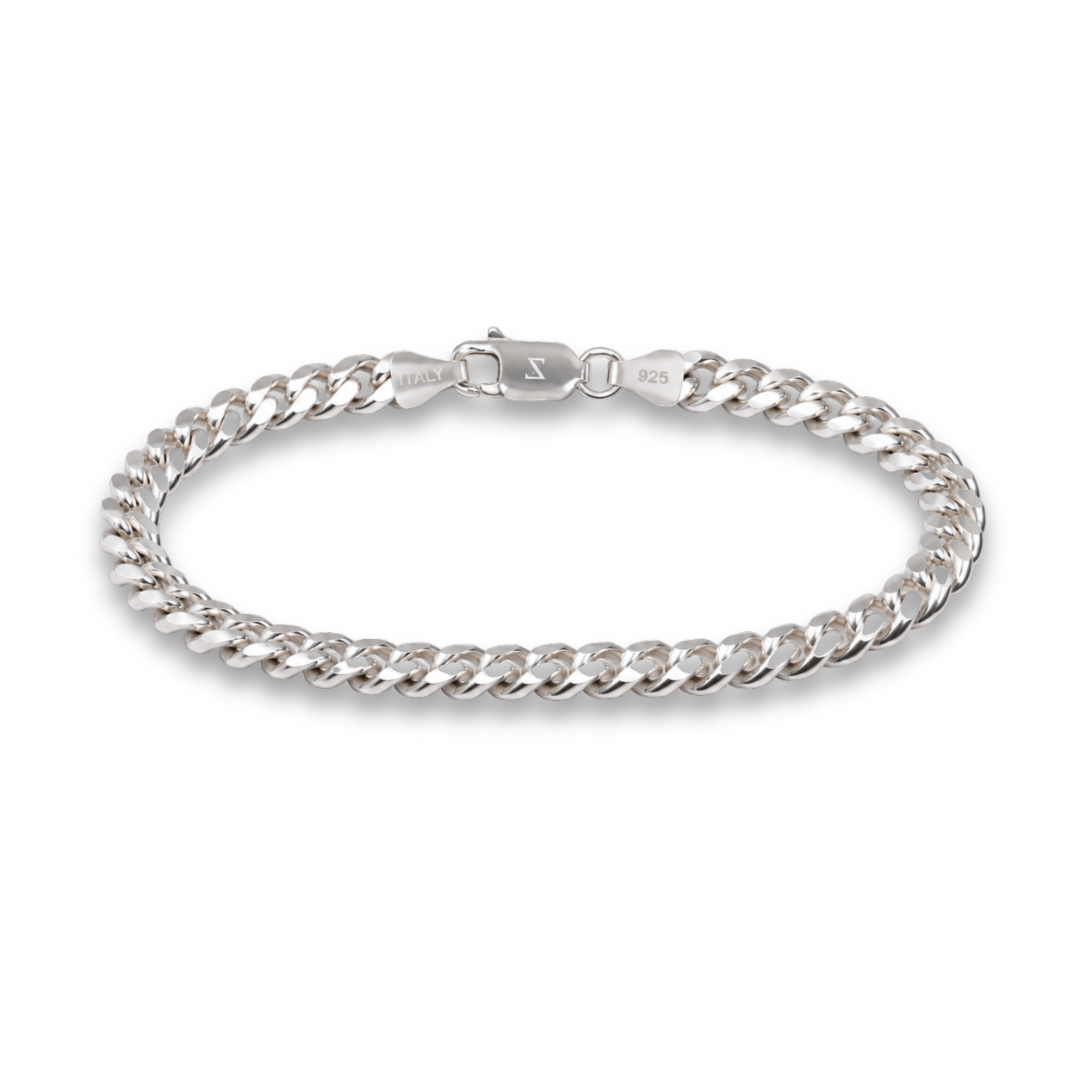 925 Sterling Silver 5mm Cuban Bracelet