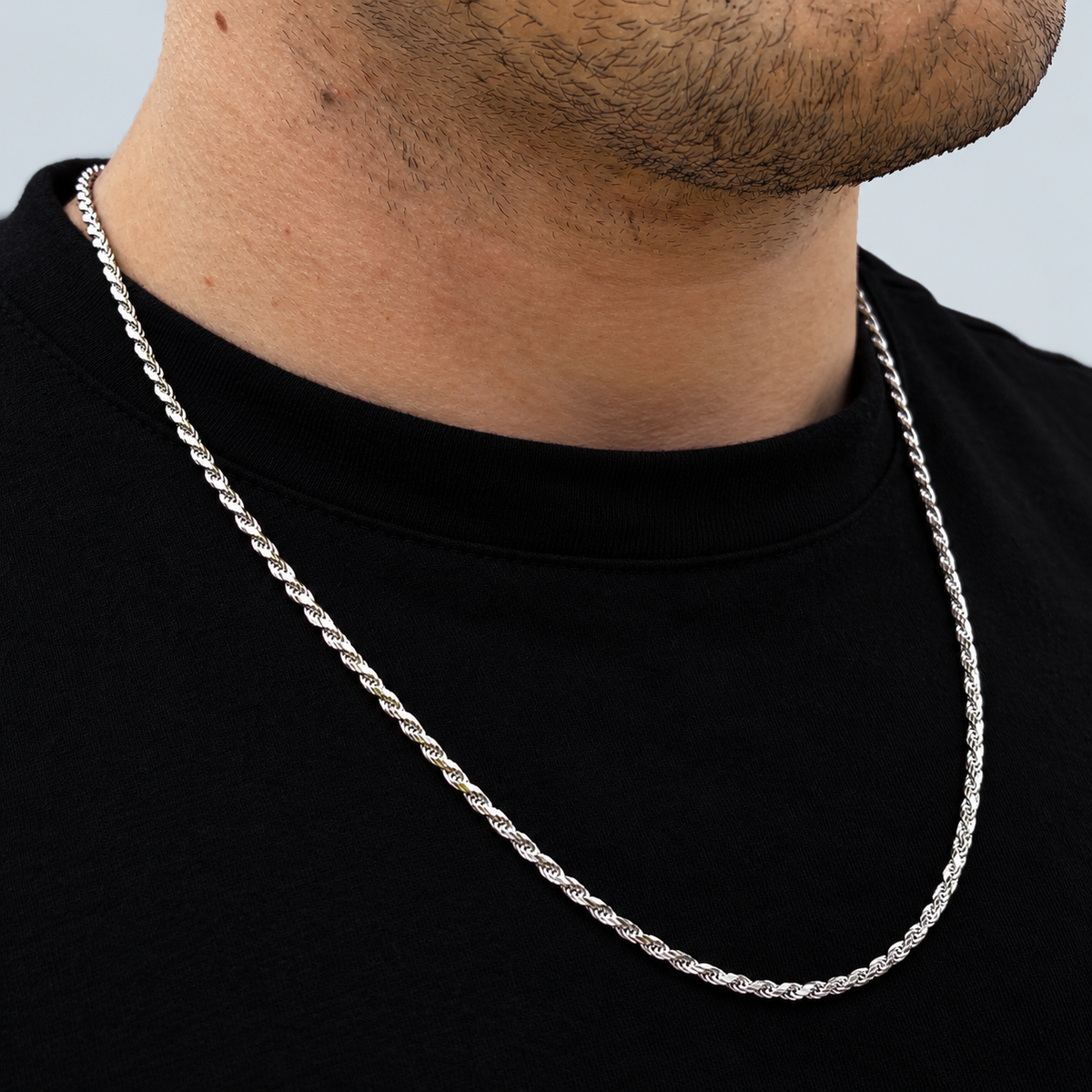 925 Sterling Silver 2.2mm Rope Chain