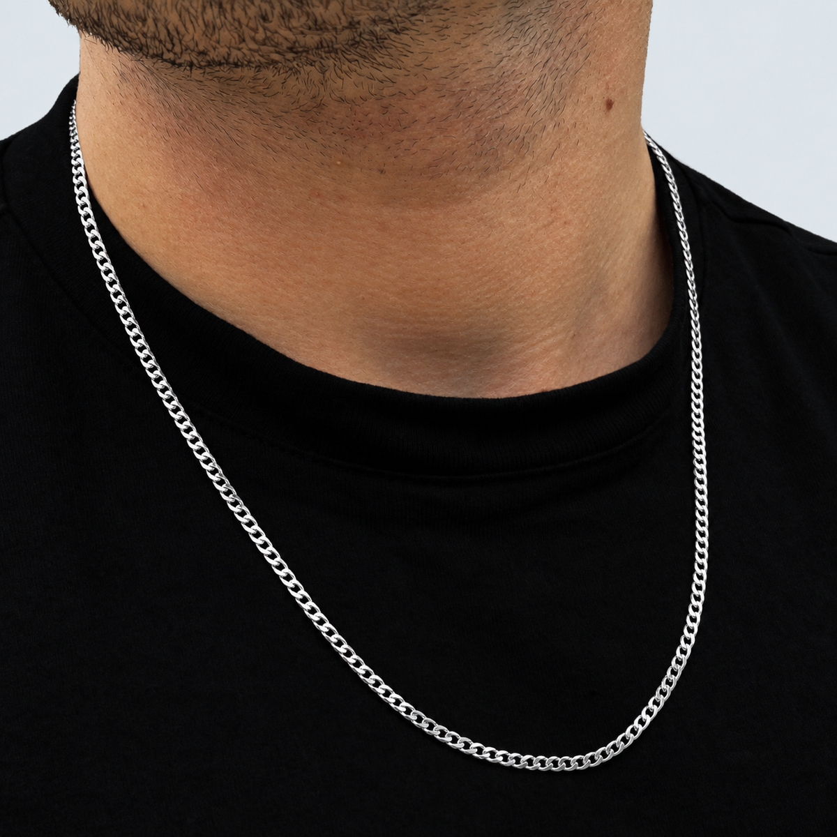 925 Sterling Silver 3mm Curb Chain