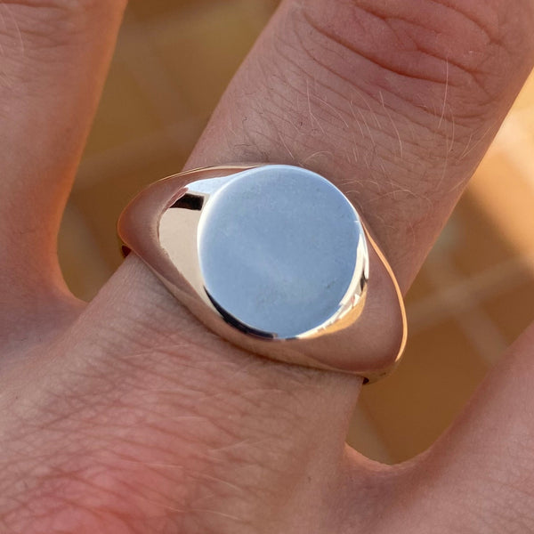 Runder Siegelring aus 925er Sterlingsilber