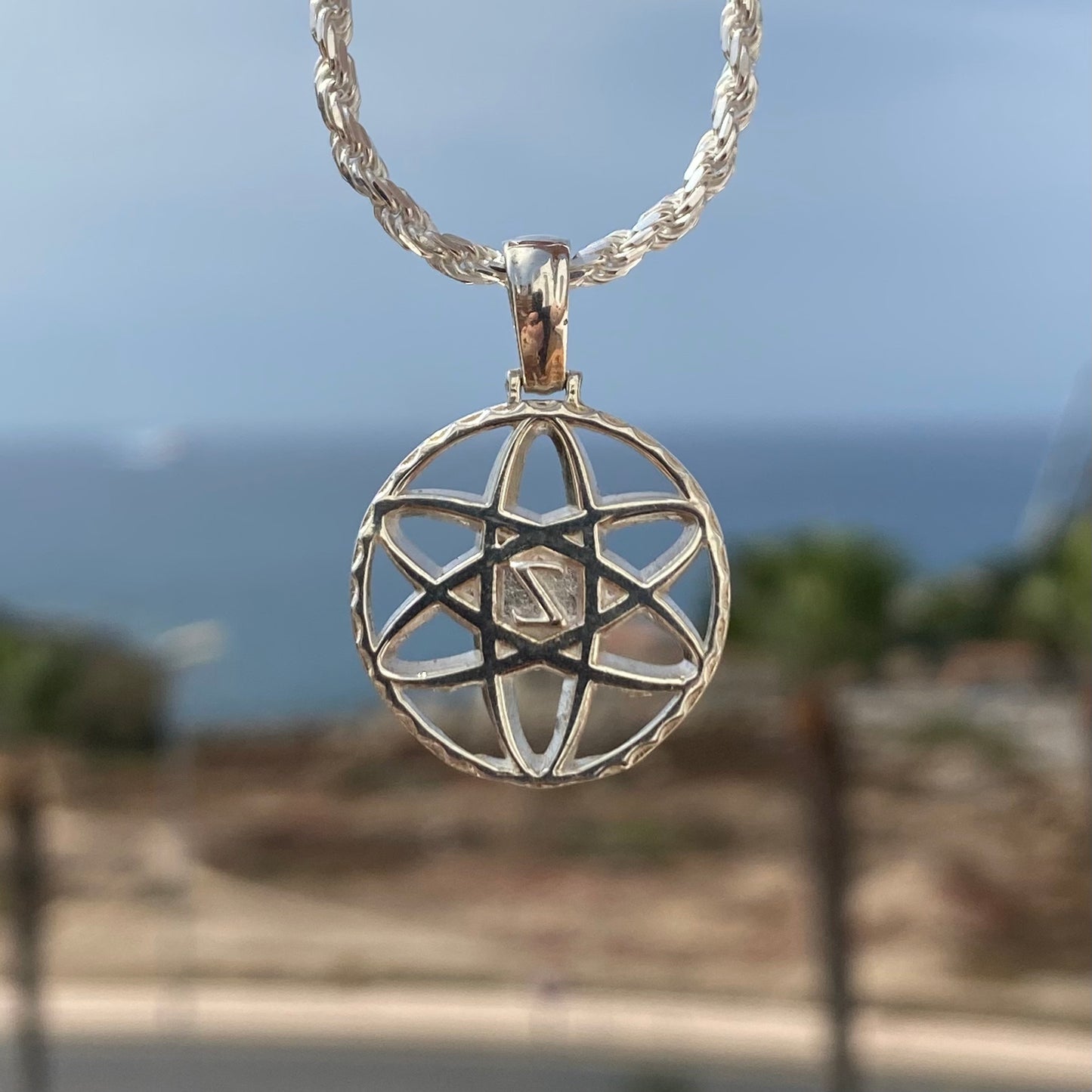 925 Sterling Silver Zincello Atom Pendant