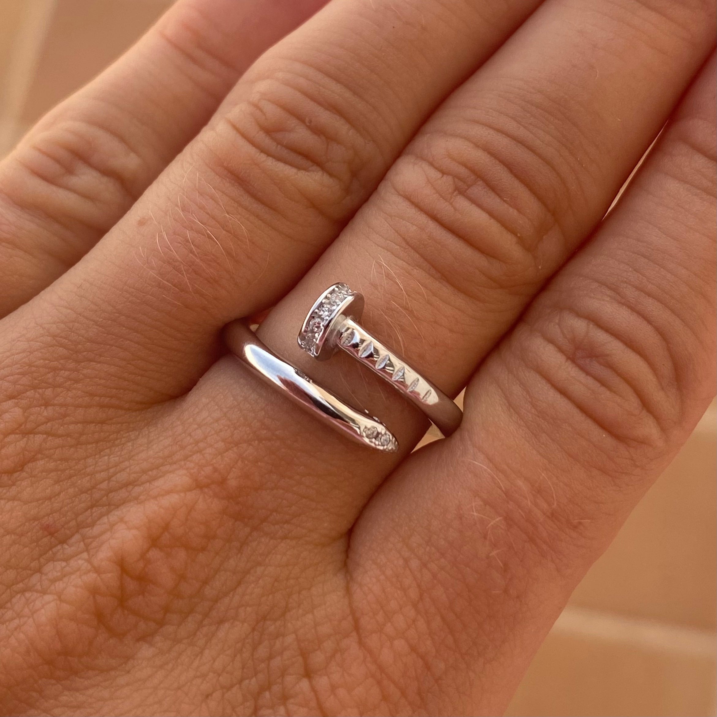 Sterling silver 2025 nail ring