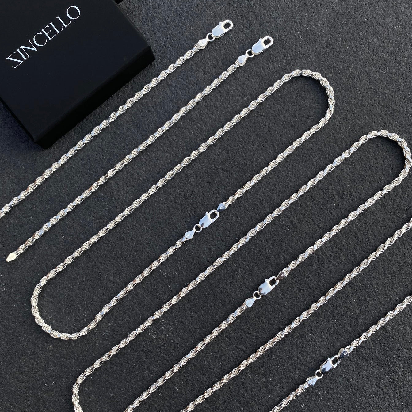 925 Sterling Silver 4.2mm Rope Chain
