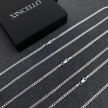 925 Sterling Silver 3mm Curb Chain